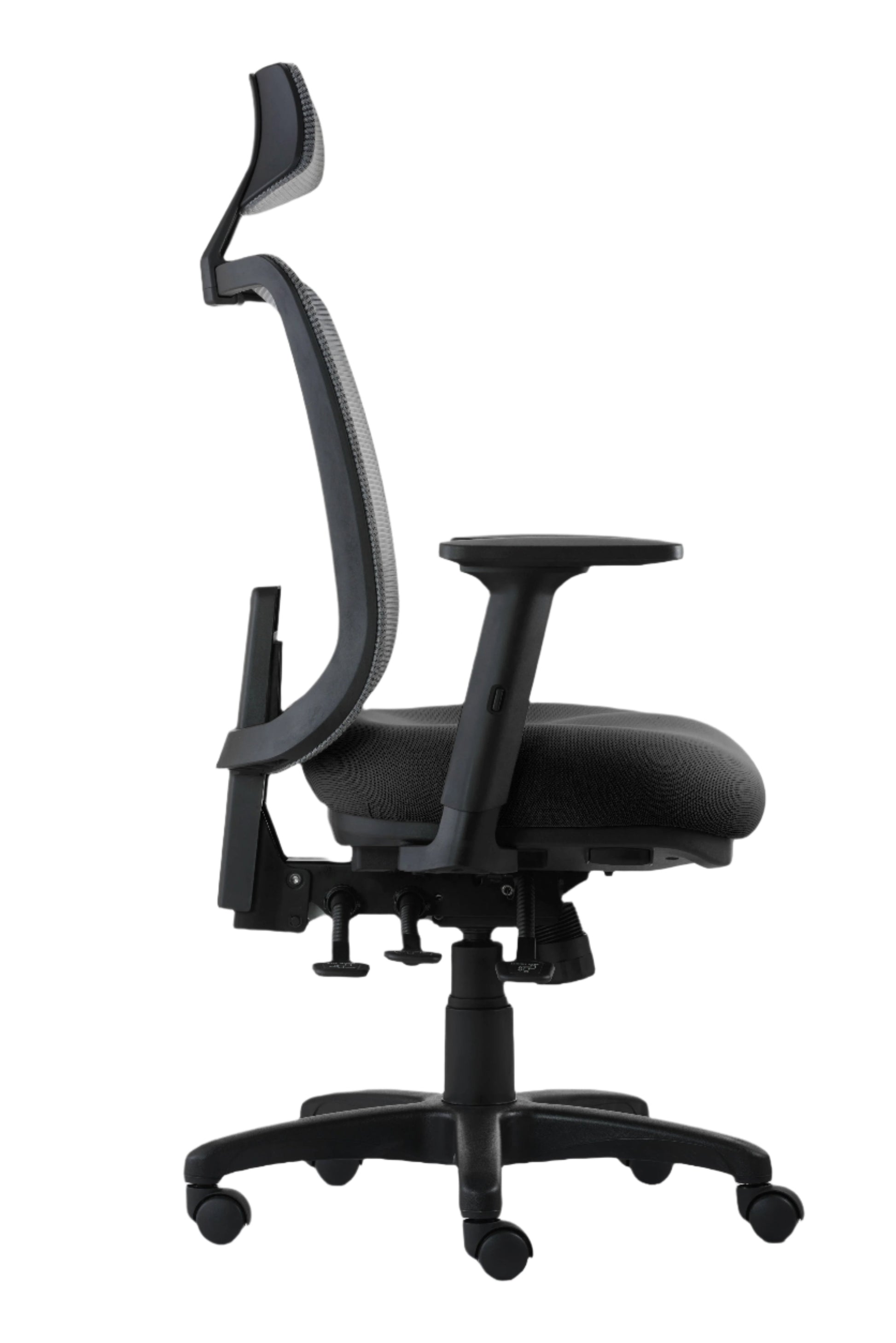 Office Chair Motto Ergo | size: Width: 65cm, Height: 135.5cm, Depth: 64cm | color: Gray | image: 5 | variant: 2000004