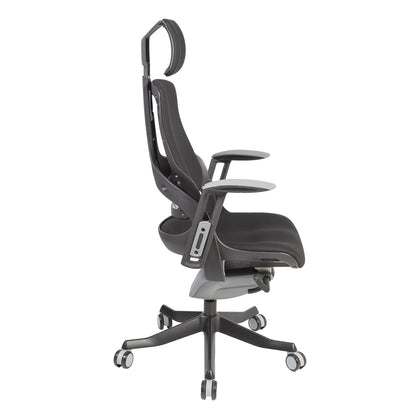 Office Chair Wau Ergo S | size: Width: 77cm, Height: 140.5cm, Depth: 70cm | color: Black | image: 2 | variant: 200001