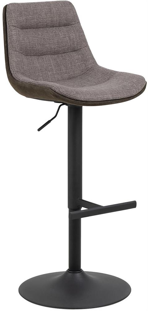 Bar Stool Adisa | size: Width: 47cm, Height: 95cm, Depth: 52.5cm | color: Brown/Black | image: 1 | variant: 1016727