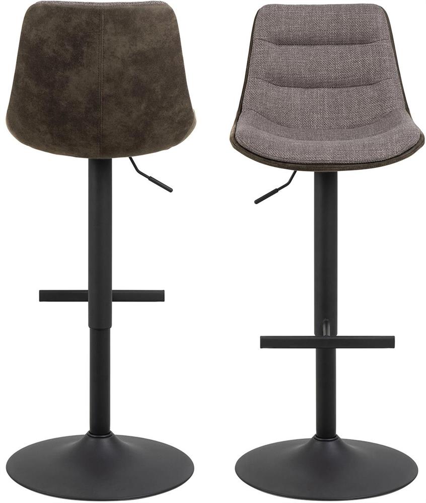 Bar Stool Adisa | size: Width: 47cm, Height: 95cm, Depth: 52.5cm | color: Brown/Black | image: 7 | variant: 1016727