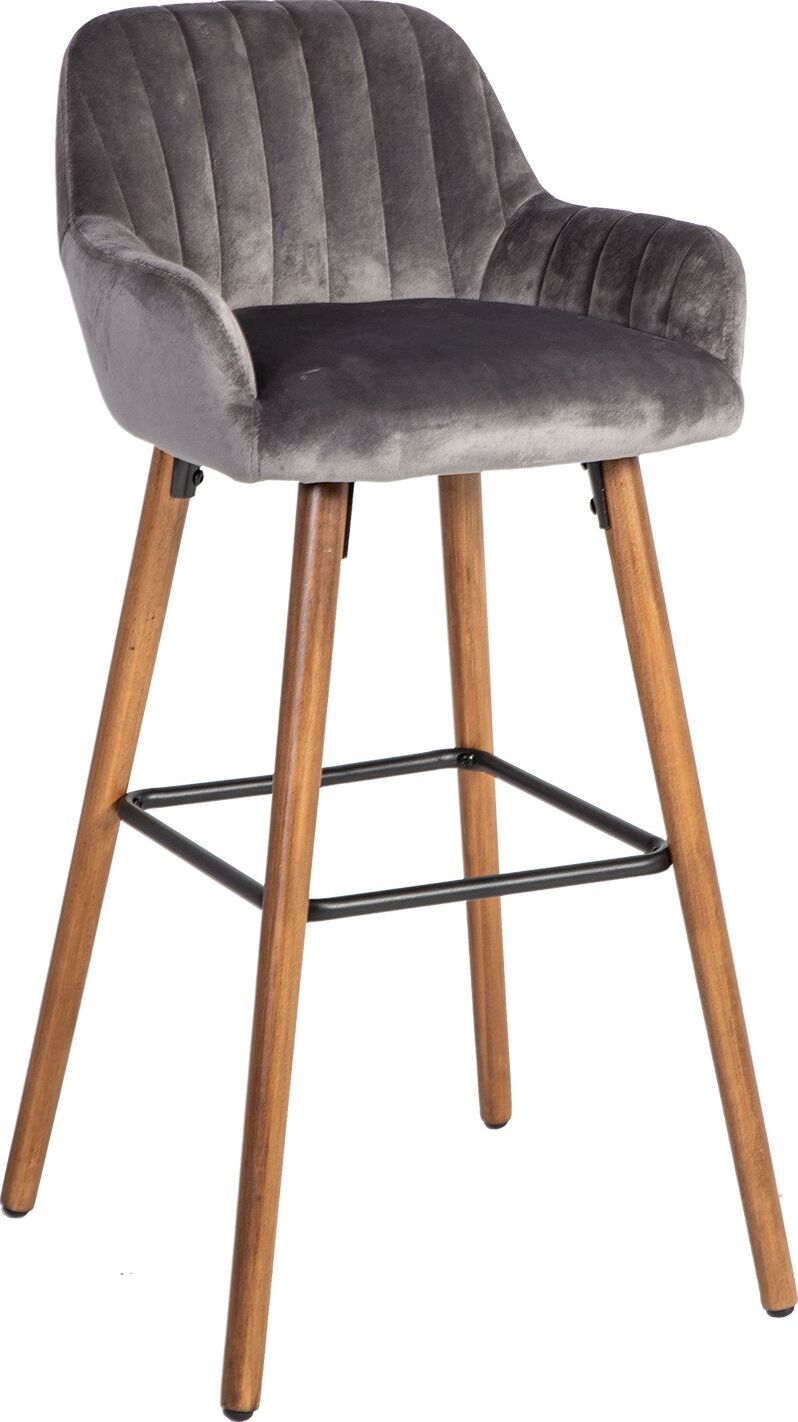 Bar Stool Ariel | size: Length: 48cm, Width: 48cm, Height: 97cm, Depth: 52cm | color: Gray | image: 1 | variant: 1005573