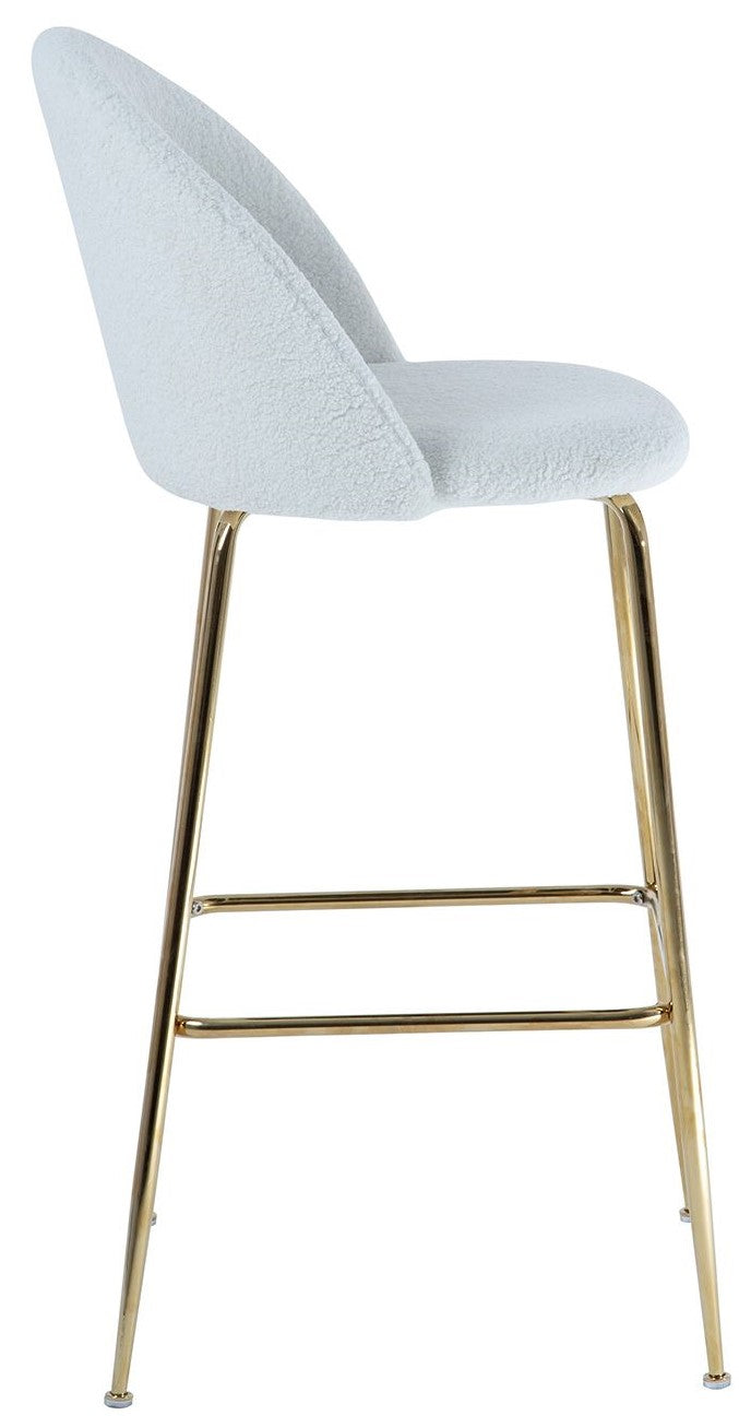Bar Stool Beetle | size: Width: 52cm, Height: 105cm, Depth: 54cm | color: White | image: 3 | variant: 1012493