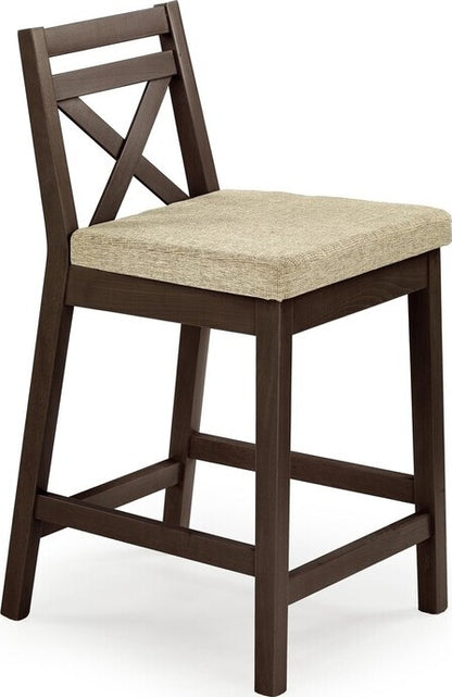 Bar Stool Borys Low | size: Length: 41cm, Width: 41cm, Height: 58-83cm, Depth: 48cm | color: Beige | image: 1 | variant: 1005482