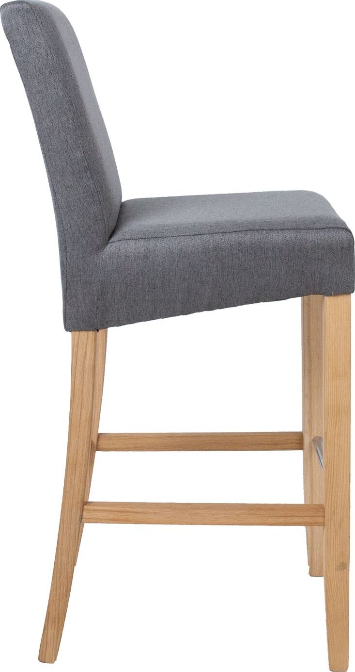 Bar Stool Boston | size: Length: 53cm, Width: 53cm, Height: 108cm, Depth: 40cm | color: Gray | image: 2 | variant: 1011725