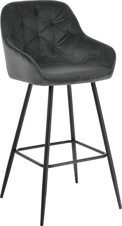 Bar Stool Brita | size: Width: 53cm, Height: 109cm, Depth: 55cm | color: Gray | image: 1 | variant: 1005579