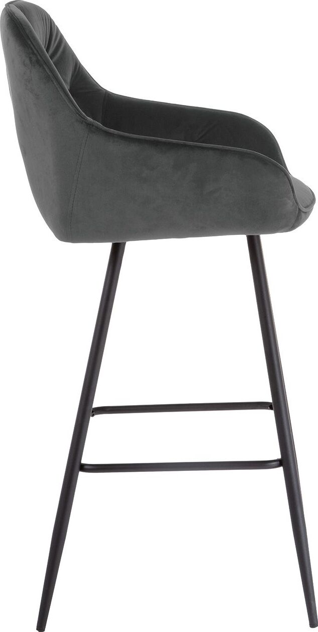 Bar Stool Brita | size: Width: 53cm, Height: 109cm, Depth: 55cm | color: Gray | image: 3 | variant: 1005579