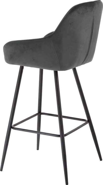 Bar Stool Brita | size: Width: 53cm, Height: 109cm, Depth: 55cm | color: Gray | image: 4 | variant: 1005579