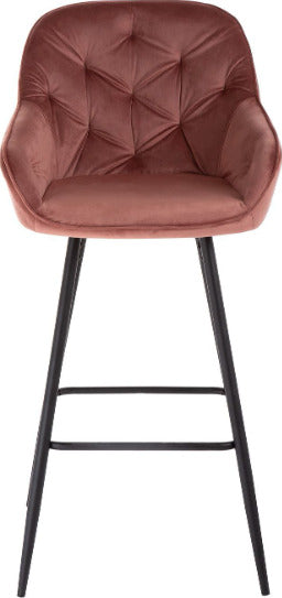 Bar Stool Brita | size: Width: 53cm, Height: 109cm, Depth: 55cm | color: Pink | image: 2 | variant: 1005580