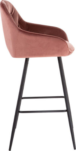 Bar Stool Brita | size: Width: 53cm, Height: 109cm, Depth: 55cm | color: Pink | image: 3 | variant: 1005580