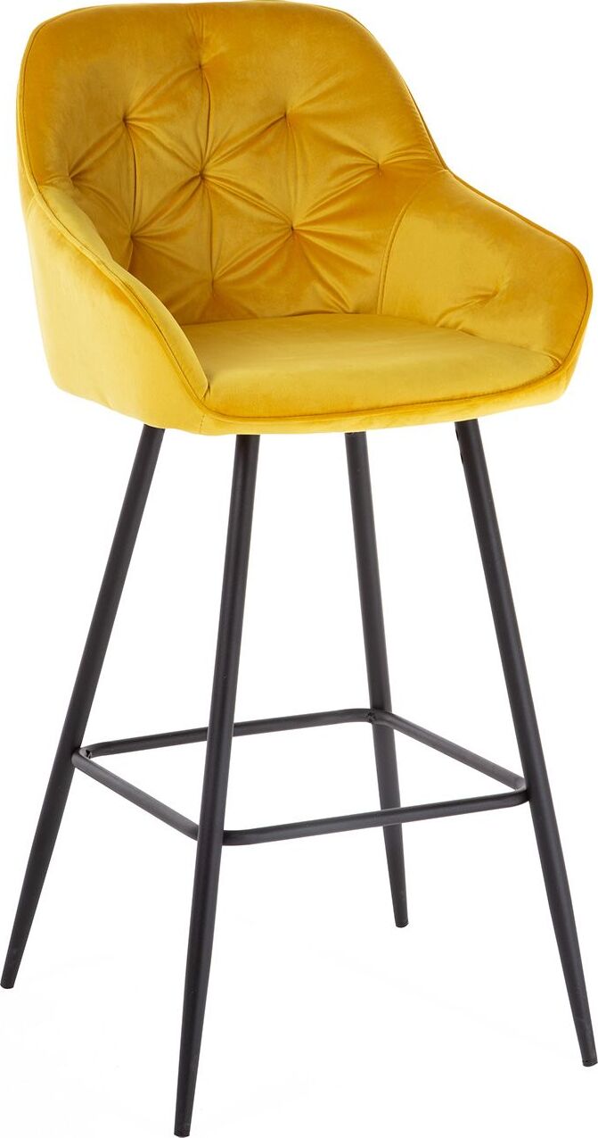 Bar Stool Brita | size: Width: 53cm, Height: 109cm, Depth: 55cm | color: Yellow | image: 1 | variant: 1005578
