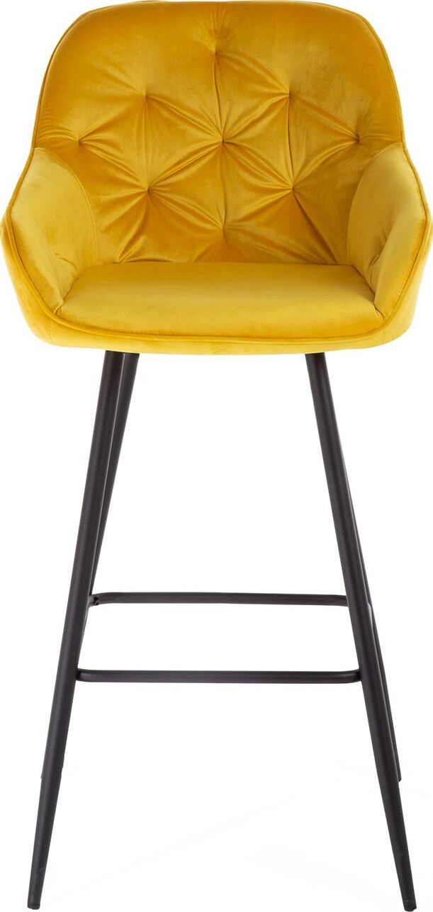 Bar Stool Brita | size: Width: 53cm, Height: 109cm, Depth: 55cm | color: Yellow | image: 2 | variant: 1005578