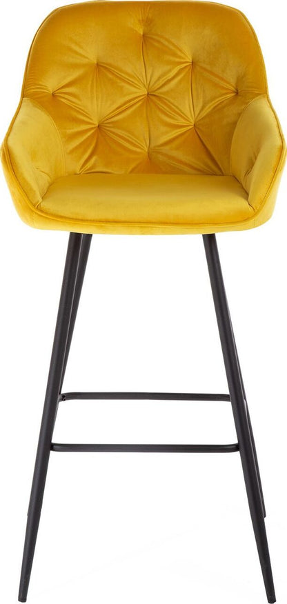 Bar Stool Brita | size: Width: 53cm, Height: 109cm, Depth: 55cm | color: Yellow | image: 2 | variant: 1005578