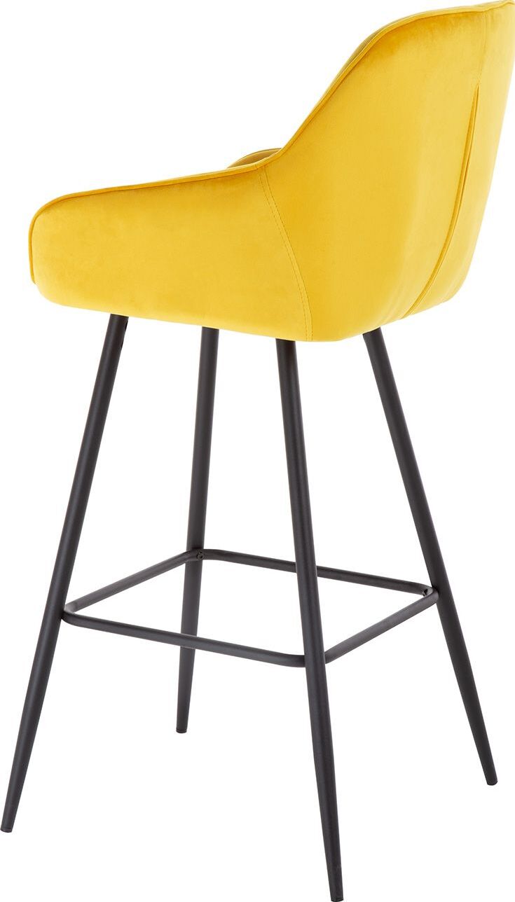 Bar Stool Brita | size: Width: 53cm, Height: 109cm, Depth: 55cm | color: Yellow | image: 4 | variant: 1005578