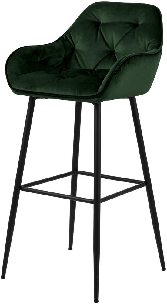 Bar Stool Brooke | size: Width: 55cm, Height: 103.5cm, Depth: 52cm | color: Black/Grey | image: 2 | variant: 1005585