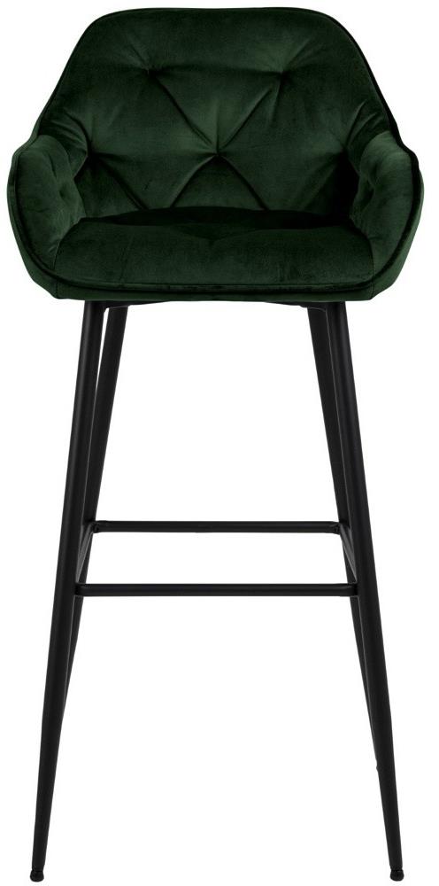 Bar Stool Brooke | size: Width: 55cm, Height: 103.5cm, Depth: 52cm | color: Black/Grey | image: 4 | variant: 1005585