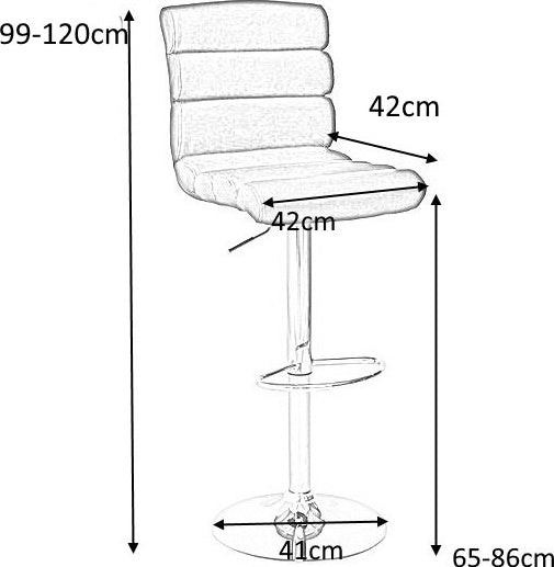 Bar Stool C-617 | size: Length: 40cm, Width: 42cm, Height: 95-116cm, Depth: 40cm | color: Black | image: 2 | variant: 1011591