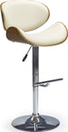 Bar Stool Catanzaro | size: Length: 48cm, Width: 53cm, Height: 93-115cm, Depth: 48cm | color: White | image: 1 | variant: 1003044