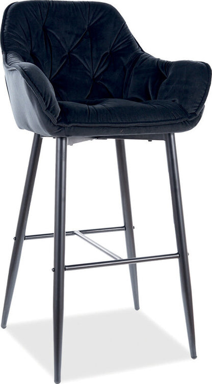 Bar Stool Cherry H-1 | size: Length: 56cm, Width: 56cm, Height: 105cm, Depth: 40cm | color: Black | image: 1 | variant: 1005624