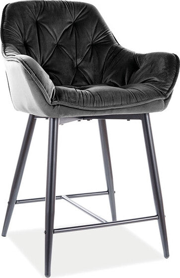 Bar Stool Cherry H-2 | size: Length: 56cm, Width: 56cm, Height: 86cm, Depth: 42cm | color: Gray | image: 1 | variant: 1005629