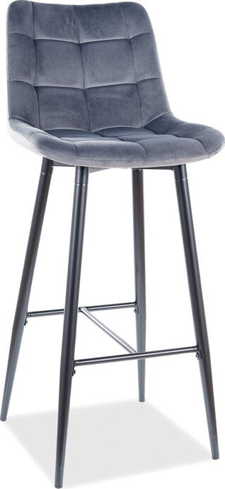 Bar Stool Chic H-1 | size: Length: 37cm, Width: 45cm, Height: 109cm, Depth: 37cm | color: Gray | image: 1 | variant: 1005632