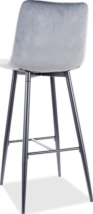 Bar Stool Chic H-1 | size: Length: 37cm, Width: 45cm, Height: 109cm, Depth: 37cm | color: Gray | image: 2 | variant: 1005632