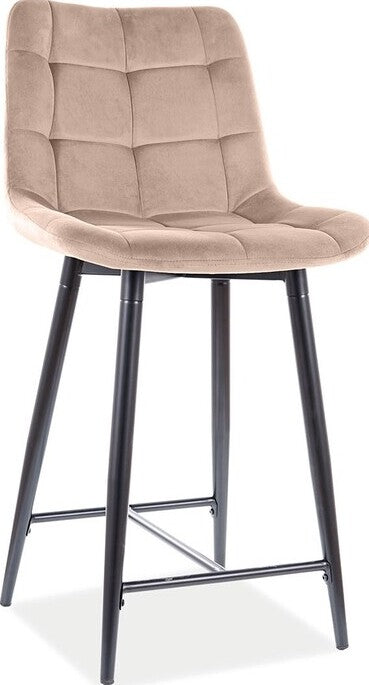 Bar Stool Chic H-2 | size: Length: 45cm, Width: 45cm, Height: 92cm, Depth: 37cm | color: Beige | image: 1 | variant: 1005637
