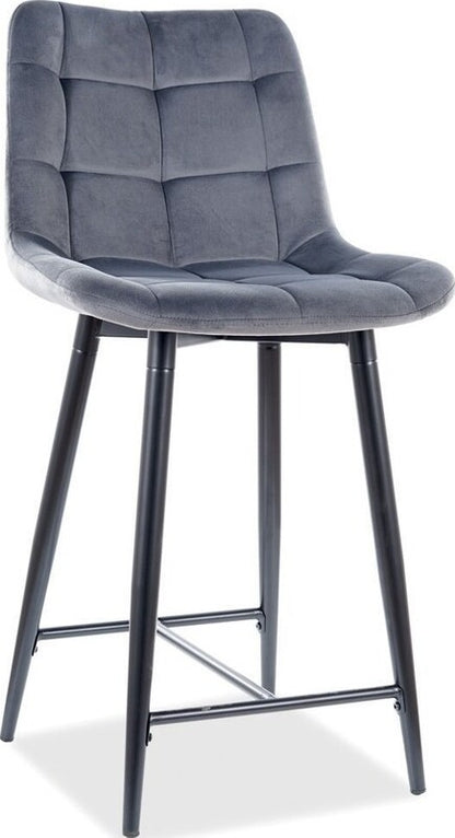 Bar Stool Chic H-2 | size: Width: 45cm, Height: 92cm, Depth: 37cm | color: Gray | image: 1 | variant: 1005635