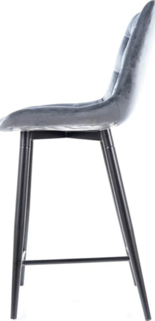 Bar Stool Chic H-2 | size: Width: 45cm, Height: 92cm, Depth: 37cm | color: Gray | image: 3 | variant: 1005635