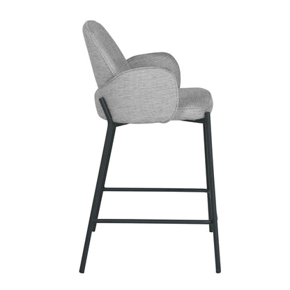 Bar Stool Damen 1 | size: Width: 50cm, Height: 95cm, Depth: 52cm | color: Gray | image: 2 | variant: 1017855