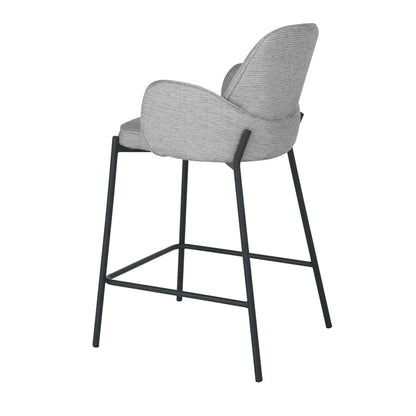 Bar Stool Damen 1 | size: Width: 50cm, Height: 95cm, Depth: 52cm | color: Gray | image: 3 | variant: 1017855