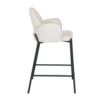 Bar Stool Damen | size: Width: 50cm, Height: 95cm, Depth: 52cm | color: Beige | image: 2 | variant: 1017854
