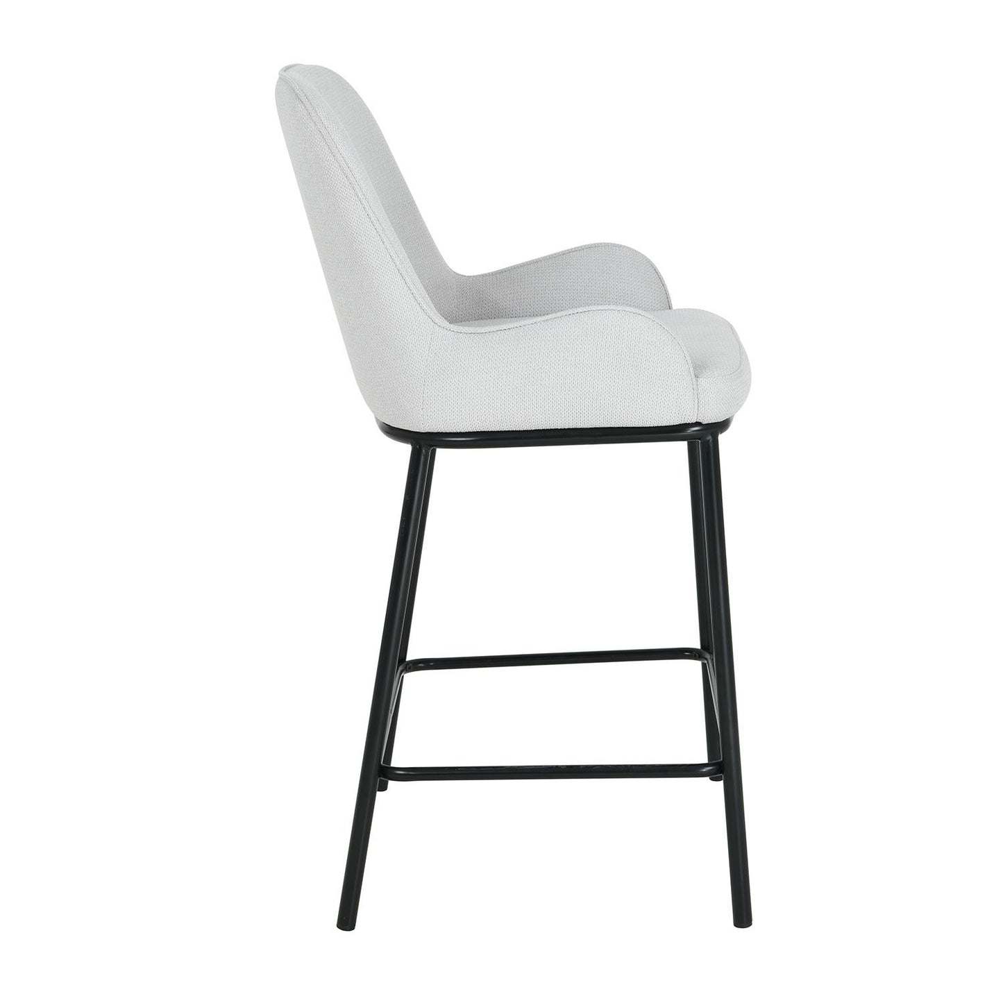 Bar Stool Darcy | size: Width: 56cm, Height: 98.5cm, Depth: 51cm | color: Gray | image: 2 | variant: 1017856