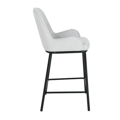 Bar Stool Darcy | size: Width: 56cm, Height: 98.5cm, Depth: 51cm | color: Gray | image: 2 | variant: 1017856
