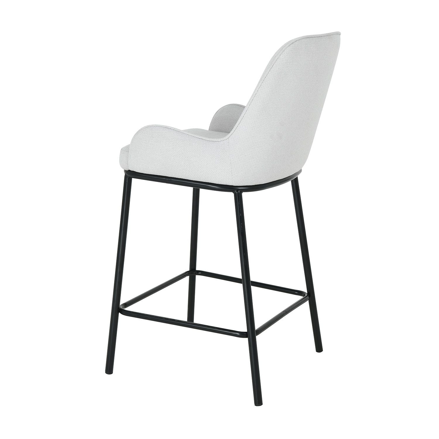 Bar Stool Darcy | size: Width: 56cm, Height: 98.5cm, Depth: 51cm | color: Gray | image: 3 | variant: 1017856