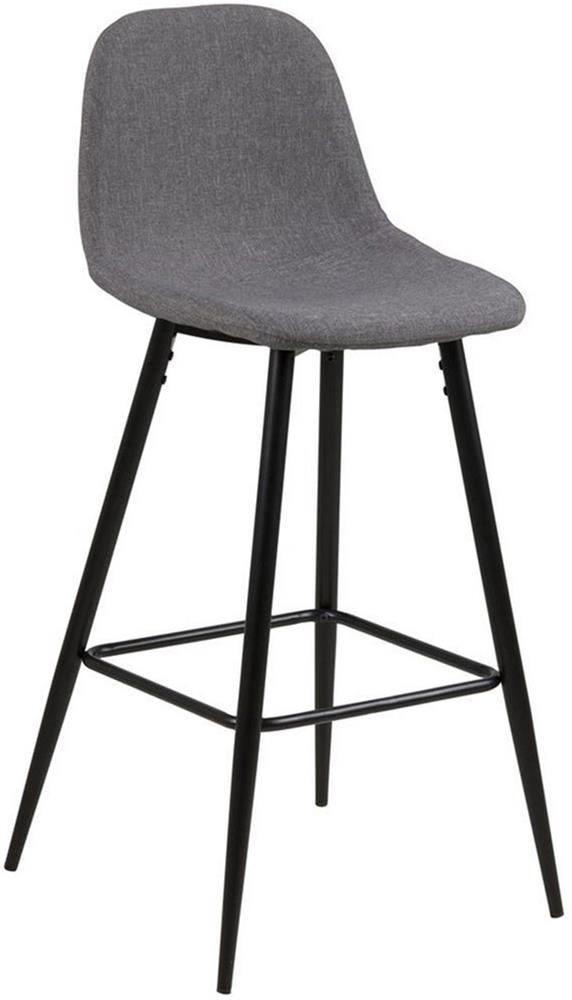 Bar Stool East Ferndale | size: Width: 43.5cm, Height: 91cm, Depth: 48.5cm | color: Black/Grey | image: 1 | variant: 1005971