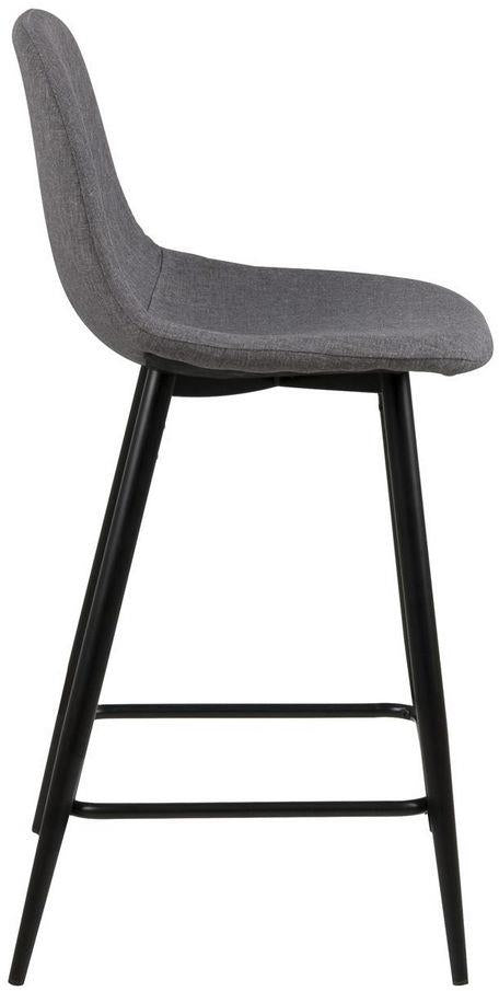 Bar Stool East Ferndale | size: Width: 43.5cm, Height: 91cm, Depth: 48.5cm | color: Black/Grey | image: 2 | variant: 1005971