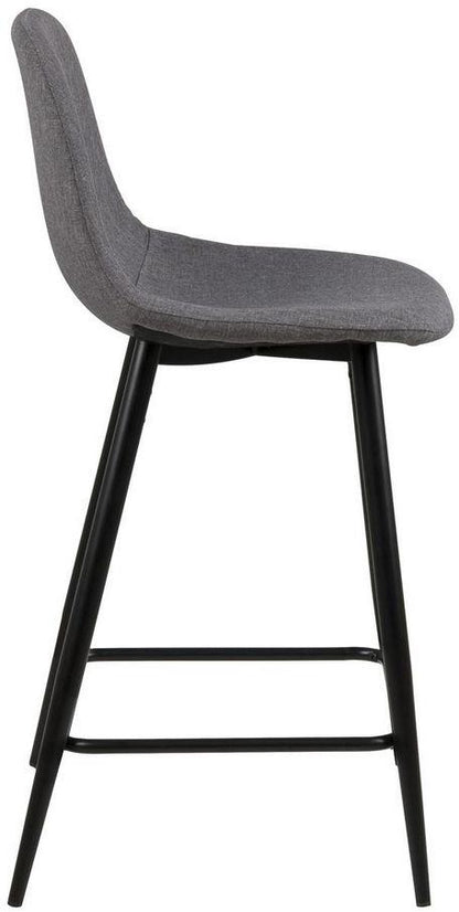Bar Stool East Ferndale | size: Width: 43.5cm, Height: 91cm, Depth: 48.5cm | color: Black/Grey | image: 2 | variant: 1005971