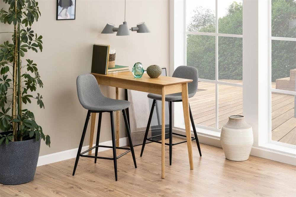 Bar Stool East Ferndale | size: Width: 43.5cm, Height: 91cm, Depth: 48.5cm | color: Black/Grey | image: 4 | variant: 1005971