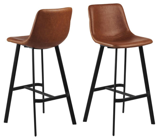 Bar Stool East Thun | size: Width: 46cm, Height: 103cm, Depth: 50cm | color: Brown/Black | image: 1 | variant: 1005742
