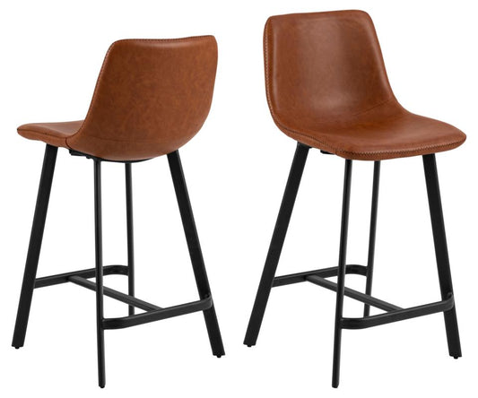 Bar Stool East Thun | size: Width: 46cm, Height: 91cm, Depth: 50cm | color: Brown/Black | image: 1 | variant: 1005744
