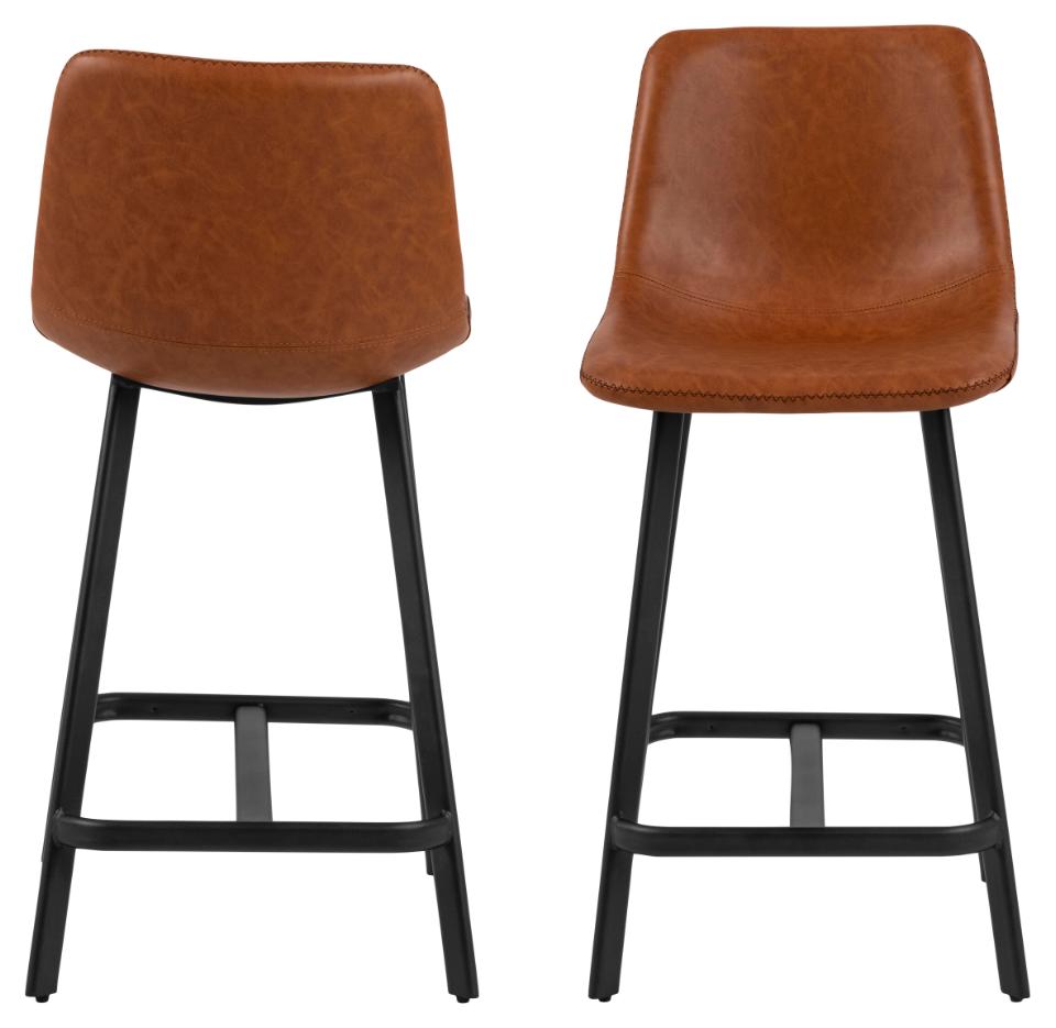 Bar Stool East Thun | size: Width: 46cm, Height: 91cm, Depth: 50cm | color: Brown/Black | image: 2 | variant: 1005744