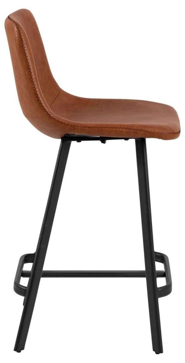 Bar Stool East Thun | size: Width: 46cm, Height: 91cm, Depth: 50cm | color: Brown/Black | image: 3 | variant: 1005744