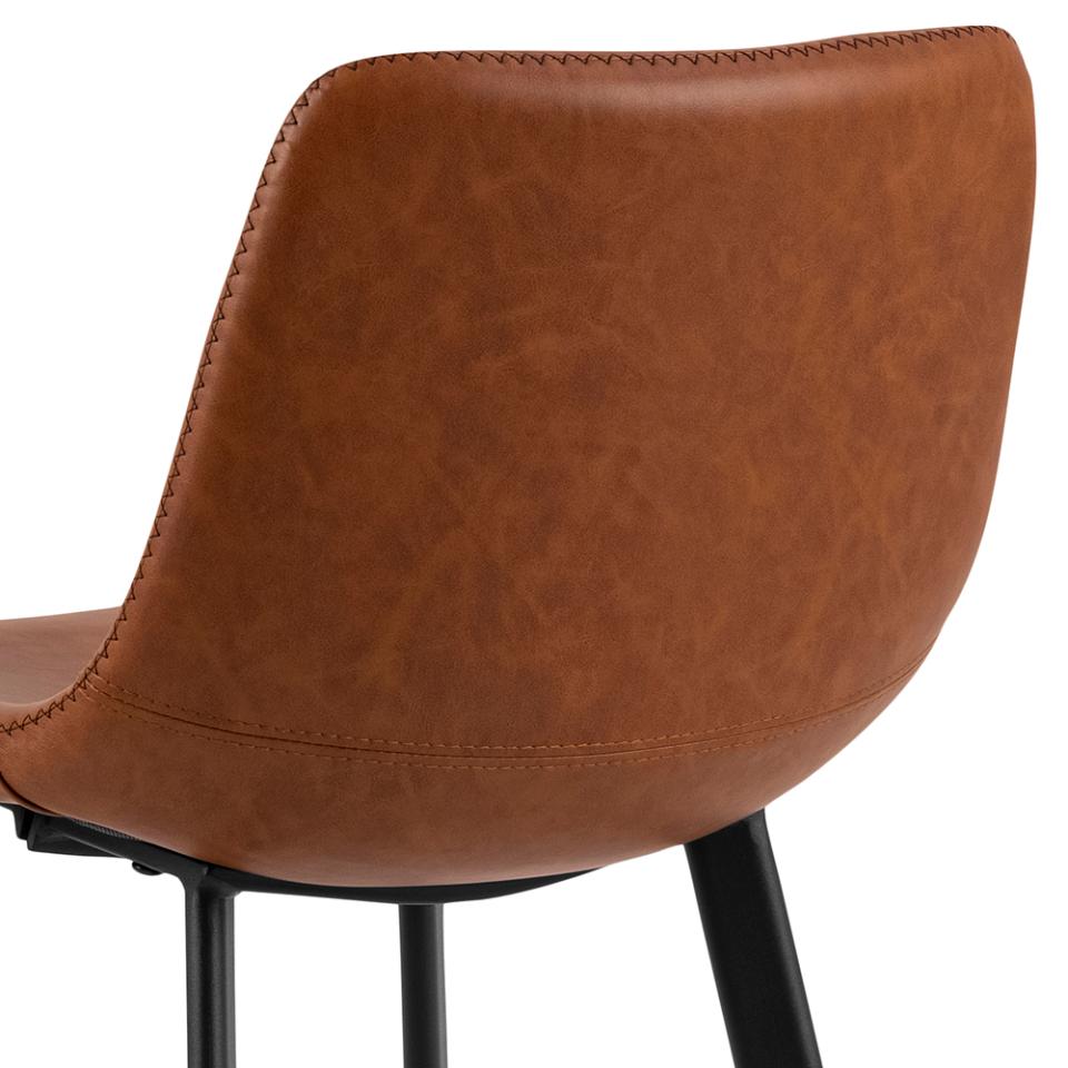 Bar Stool East Thun | size: Width: 46cm, Height: 91cm, Depth: 50cm | color: Brown/Black | image: 6 | variant: 1005744