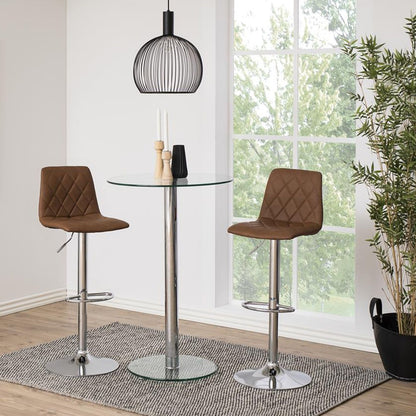 Bar Stool Emu | size: Width: 40cm, Height: 110cm, Depth: 48.5cm | color: Brown | image: 5 | variant: 1012494
