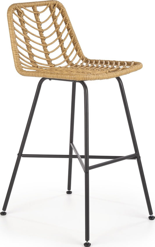 Bar Stool H97 | size: Width: 47cm, Height: 113cm, Depth: 57cm | color: Beige | image: 9 | variant: 1005560