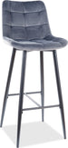 Bar Stool Harlow | size: Length: 37cm, Width: 45cm, Height: 109cm, Depth: 37cm | color: Gray | image: 1 | variant: 1004237