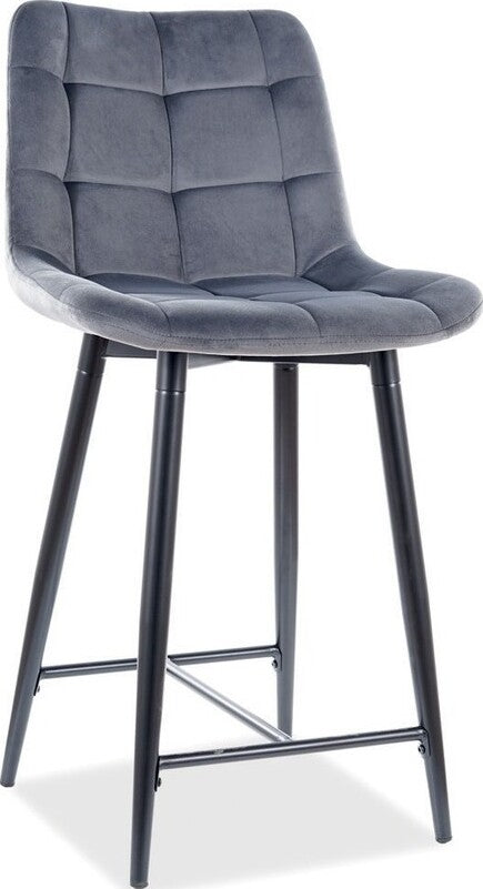 Bar Stool Hartlepool | size: Width: 45cm, Height: 92cm, Depth: 37cm | color: Gray | image: 1 | variant: 1004240