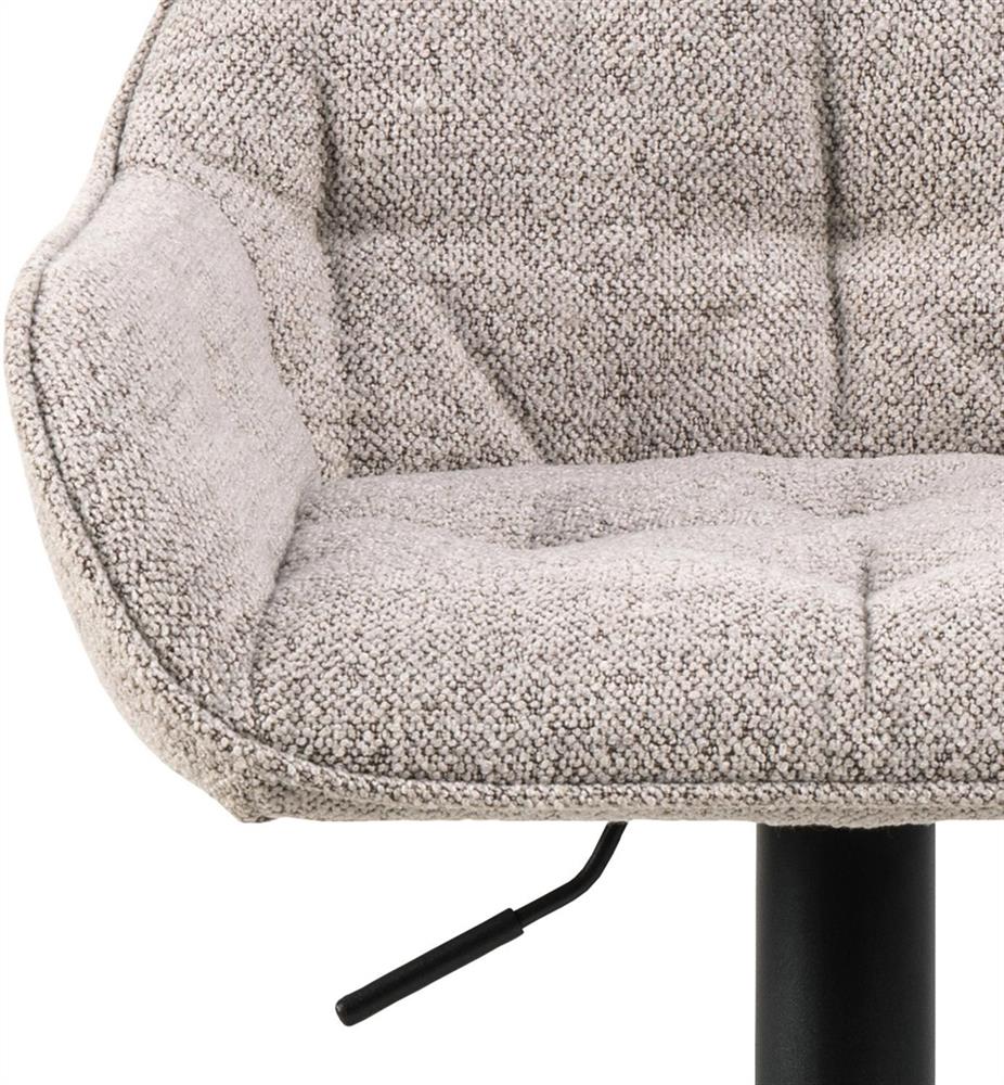 Bar Stool Horsham | size: Width: 52cm, Height: 109cm, Depth: 52cm | color: Beige/Black | image: 3 | variant: 1005968