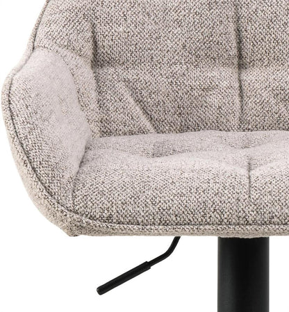 Bar Stool Horsham | size: Width: 52cm, Height: 109cm, Depth: 52cm | color: Beige/Black | image: 3 | variant: 1005968