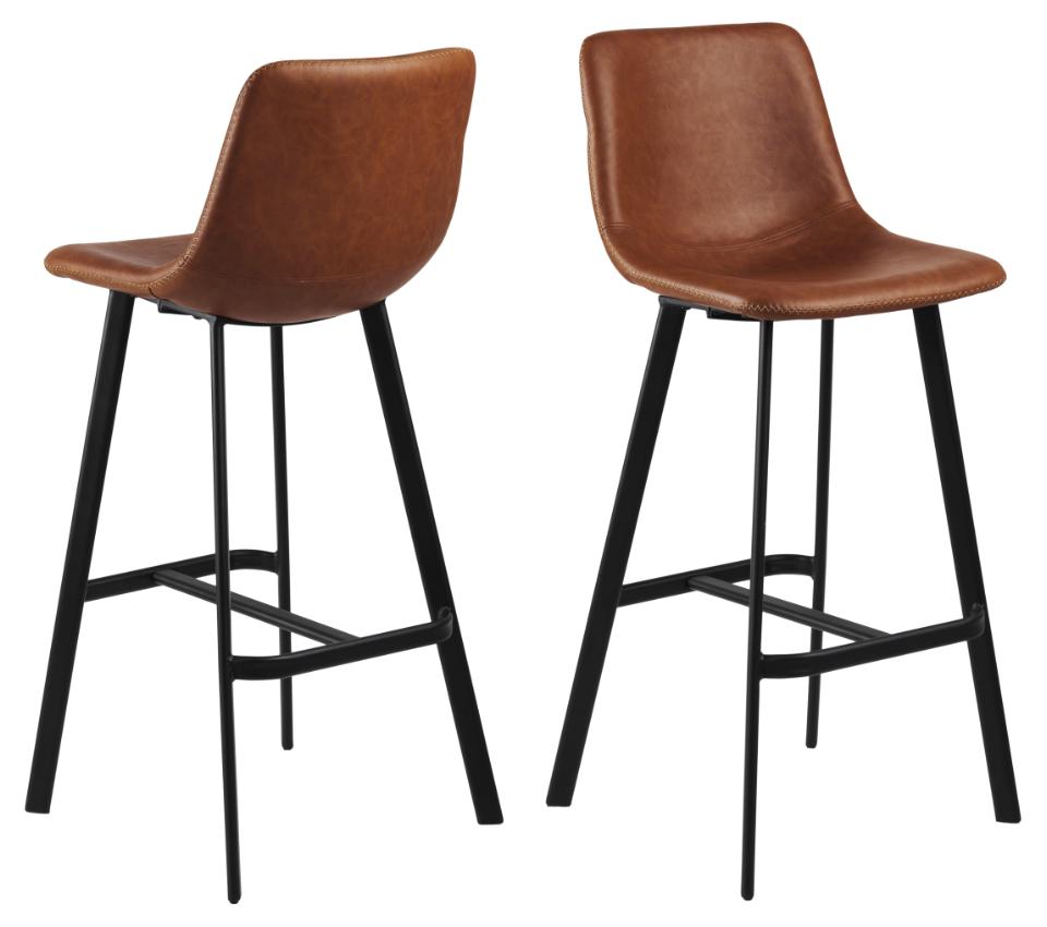 Bar Stool I_Oregon 1 | size: Width: 46cm, Height: 103cm, Depth: 50cm | color: Brown/Black | image: 1 | variant: 1012499